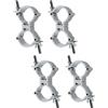 TOOSOAR 4 Ganci Professionali in Alluminio Argento per Truss 49-51mm - Attacco Rapido per Luci Palco, Eventi e DJ