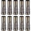 Akozon 10 Pezzi E14 Tubo per Portalampada a Candela, Tubo Base per Lampada in Metallo 25x80mm, Accessori di Illuminazione di per Lume di Candela e Lampadari di