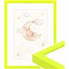 WANDStyle cornice per la camera dei bambini, per i disegni, DIN A4 21x29,7 cm, moderno cornice in legno giallo neon, Made in Germany - H950