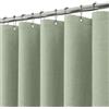 VANZAVANZU Tenda da Doccia Impermeabile con Ganci in Metallo Tenda da Bagno in Tessuto Lino Poliestere Antimuffa per Vasca da Bagno Stanza Bagnata Box Doccia - 152 x 214cm (Verde Salvia)