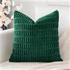 Artscope 1 Pezzi Federe per Cuscini in Velluto a Coste Minimalista Copricuscino Colorato per la Decorazione Domestica Soggiorno Camera da Letto Divano 55x55cm, Verde Scuro
