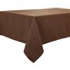 BALCONY & FALCON Tovaglia in marrone scuro 140 x 180 cm, idrorepellente, con effetto lino | Rettangolare, senza stiratura, lavabile, ristorante, cucina, tavolo, festa, esterno, Natale, Capodanno, caffè, giardino