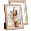 Shampsen 13x18 Cornice Foto Cornici in Legno Set di 2 per Parete e Tavolo Regalo per il compleanno, anniversario, festa della mamma