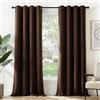 Deconovo Tende Oscuranti per Interni 2 Pezzi 290 CM Altezza, Termiche Isolanti, Anti-Rumore, con Anelli, Ideali per Camera da Letto e Soggiorno, 140x290 CM, Cioccolato