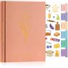 Lanpn A5 Libro di Ricette Il Mio Ricettario in Pelle, Quaderno per Ricette da Scrivere, Recipe Cook Journal Book to Write in Your own Recipes, Libri di Cucina Cooker Girl Libro, Rosa, Inglese