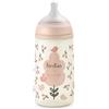 Suavinex, Biberon Birdies, 270 ml, Flusso M, 3+ Mesi, Rosa