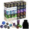 YANGUN Contatore cubo, compatibile con MTG, 63 pezzi accessori per gioco di carte, contatore AbilityKeyword, 1/+1 contatore di vita, dadi D6, MTG TCG Cube Magic per accessori con custodia