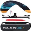 Wolkenstürmer Paraflex Sport 1.7 - Tappetino sterzo a 2 linee (turchese) - Tappetino sterzo Ready to Fly con manubrio - aquilone a due linee per giovani e adulti