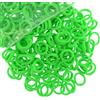 PIDOUDOU 200 elastici per capelli in cotone tinta unita, per bambine e ragazze, elastici per capelli, senza cuciture, accessori per capelli (verde)