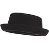 Licus Cappello invernale da uomo in lana di trilby con collo di maiale arrotolabile, Nero , Medium