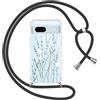 Yoedge Cover con Cordino per Google Pixel 7A 6,1, Trasparente Aesthetic Disegni Fiori Custodia con Collana Tracolla Laccio Collo, Sottile TPU Bumper Silicone + PC Antiurto Protettiva Case,01