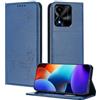 XINYEXIN Custodia per Honor X5C Plus, Cover a Libro in Pelle PU con Blocco RFID, Slot per Carte, Supporto, Protezione Completa Antiurto - Blu
