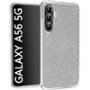 N NEWTOP 3in1 Cover Compatibile con Samsung Galaxy A56 5G, Custodia Case GLITTER Brillantini Paper Interno Bling TPU + PC Flessibile Morbida Case Posteriore Lucida Protezione Fotocamera (Nero)