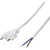 faconet® Cavo di alimentazione cavo di collegamento cavo maschio a aperta a fine 1.5 m NERO. Euro cavo senza fine, CEE 7/16, Open Wire with Crimp Barre bianco bianco