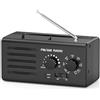 Padwa Lifestyle Radio a Transistor AM FM - Radio Portatile con Migliore Ricezione Altoparlante Integrato per Cuffie Radio Alimentata Tramite USB/Alimentazione a Batteria per Casa/Esterno/Emergenza(Nero)