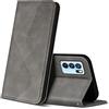 ZONNAVI Cover per Oppo Reno 6 5G, Flip Custodia Pelle PU con [Slot Cart] [Supporto Stand] [Magnetica], Cover a Libro Portafoglio per Oppo Reno 6 5G (Grigio)