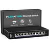 NICGIGA Switch Ethernet 10GbE non gestito con 2 porte RJ45 da 10Gb 8 porte Base-T da 2,5Gb, NICGIGA Switch di rete a 10 porte da 10Gbps per Access Point wireless, NAS e PC.