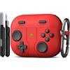R-fun per AirPods Pro 3 con kit di pulizia, design classico per console di gioco portatile, Silicone pelle morbida compatibile con cover Apple AirPods Pro 3, custodia di ricarica, Rosso