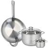 ELO 9872950 - Set di pentole 3 pezzi, 32 cm e 2 padelle 12 e 24 cm Elo Profi lucido, acciaio inox, induzione