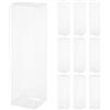 QUARKZMAN 10 PCS Scatola Regalo Trasparente, 43x41x162mm Scatola Plastica Trasparente per Caramelle Scatola per Confezionamento per Caramelle Biscotto Natale Feste Confezione Regalo
