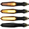 evermotor 2 Pezzi Frecce Moto LED Sequenziali E32 Omologate, Universali 12V Indicatori di Direzione Moto, Impermeabili, Alta Luminosità