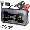 AIMAPOW 8000A & 160PSI Booster Avviamento Auto con Compressore Aria Portatile, Avviatore Batteria 27000mAH（Tutti Gas 12L Diesel）Jump Starter con 600LUMEN,Ricarica USB-C AIMAPOW