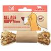 MERSJO All Age Happy Bone - Osso da masticare con coniglio, 10 cm, 35 g, spuntino naturale con carota e prebiotico