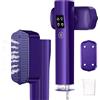 Focenat Ferro da Stiro Verticale, 2 in 1 Steamer Portatile a Secco e a Vapore 1200W, Ferro da Stiro da Viaggio con Display LED, Serbatoio da 100 ML, 4 Modalità, per Viaggi e a Casa (Viola)