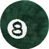 Figarge rge Tappetino da bagno da biliardo, 8 palline, antiscivolo, anti-muffa, 60 x 60 cm, Y2K, assorbe l'acqua, in microfibra, ultra morbida, per la decorazione della stanza (verde scuro)