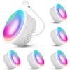 SSC-LUXon 6 pezzi modulo Smart Home WiFi LED lampada piatta RGB CCT compatibile con Alexa, Siri & Google - dimmerabile app & controllo vocale RGB & bianco