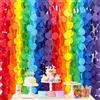pinkblume 205Ft - Decorazione per feste arcobaleno, grandi pois in carta velina, motivo stelle filanti, con punti circolari colorati, per compleanno, fiesta, carnevale, baby shower, matrimonio, fidanzamento