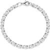 MATERIA by Matthias Wagner MATERIA - Bracciale da uomo in argento 925 rodiato, 5 mm, diamantato, 19-24 cm, in scatola, 19 cm, Argento sterling