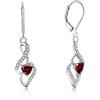 JO WISDOM Orecchini Infinito Twist Argento 925 Donna con Tagliata a Cuore 3A Zirconia cubica Gennaio Birthstone Colore Granato