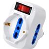 PROPART - Adattatore 3 Posti Rotante con Interruttore 10A