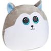 TY Squishy Beanies - Slush l'Husky, Morbido Cuscino di Peluche con Occhioni Azzurri Glitter, Idea Regalo per Grandi e Piccini, Tutti da Collezionare, 33 cm