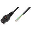 IEC Lock Cavo di alimentazione OPEN/IEC C13 femmina dritto 4m nero IEC-PC1026