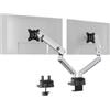 Durable Supporto monitor Durable Select Plus da tavolo a 2 vie Girevole regolabile 32" 16kg Argento [509723]