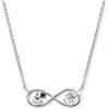Engelsrufer ERN-YIYAINFINITY-ZI - Collana da donna in argento sterling con ciondolo Infinity, con zirconi, regolabile in due lunghezze, lunghezza: 40+4 cm
