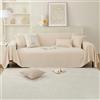 PETCUTE Copridivano Coperta Divano, Coperta Antipolvere Protettiva Multiuso Reversibile, Ideale per Divano, Panca e Letto, Beige, 180 * 130cm