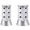 Baceyong DB Killer 60 mm Marmitta per motocicletta Silenziatore Deflettore con Inserto Argento, Tubo di Scarico Moto Universale Rimovibile, Silenziatore in Acciaio Inossidabile 2 pezzi