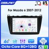 OSSURET Android Auto auto sistemi intelligenti radio Per Mazda 6 2007-2012 Autoradio multimediale Lettore Video GPS navi Carplay Schermo Audio