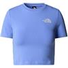 THE NORTH FACE NF0A55AO0YI W S/S Essential Cropped Slim Tee T-Shirt Donna Virtual Blue Taglia S