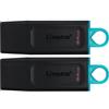 Kingston DataTraveler Exodia DTX/64GB-2P Flash Drive USB 3.2 Gen 1 - con cappuccio protettivo e anello portachiavi in colori multipli