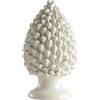 BEVILACQUA PIGNA DECORATIVA, CERAMICA SICILIANA BIANCO, XL - h 40 x L 24 cm