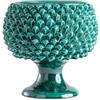 BEVILACQUA VASO PIGNA, CERAMICA SICILIANA VERDE RAMINA, M - h 20 x L 20 cm