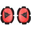 Dainese - Pista Knee, Ginocchiere Moto in Poliuretano, Saponette Moto, Contatto Uniforme con Pista e Asfalto, Slider Moto con Chiusura in Velcro, Rosso Fluo/Nero
