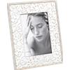 MASCAGNI CASA Portafoto Legno Inciso Bicolor Bianco Jasmine 2IQJASMINE