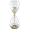 MASCAGNI CASA Clessidra in Vetro 26cm Sabbia Oro Glitter
