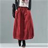 Chyuan Kilt Scozzese Gonna in Velluto A Coste Autunno Inverno Donna Gonne Lunghe Vintage Gonna A Pieghe in Vita Elastica Femminile Taglie Forti OneSize