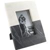 Mud Pie Cornice in marmo bianco e nero, 4 x 6